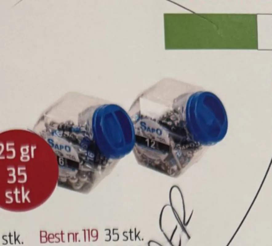 SAPO CO2-patroner 25 g boks 35