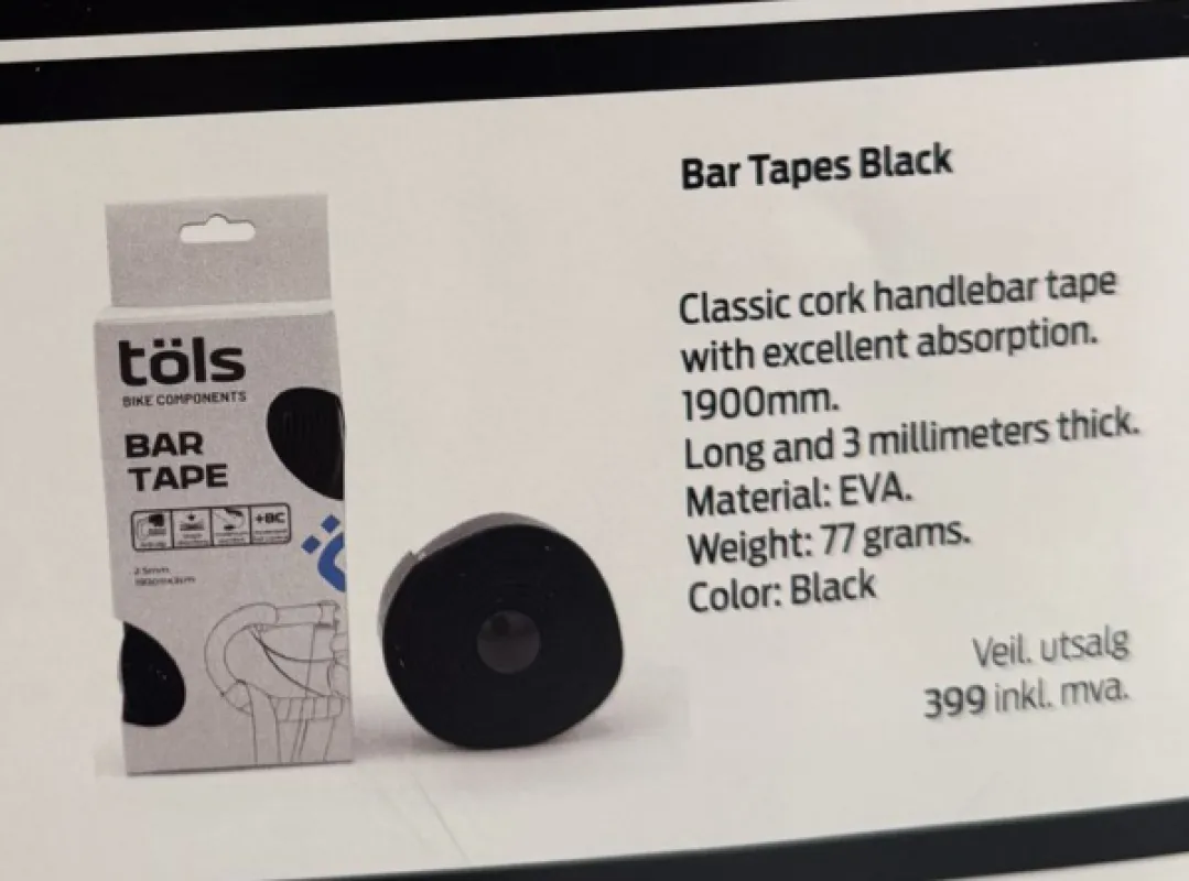 TÖLS Bar Tape Black