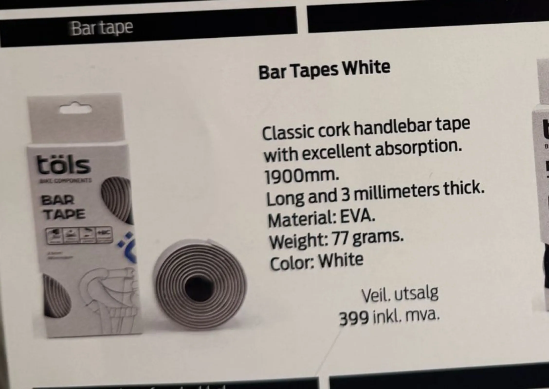 TÖLS Bar Tape White